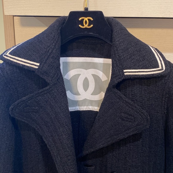 Classic Chanel black/white double-breasted jacket 34 - Picture 8 of 8